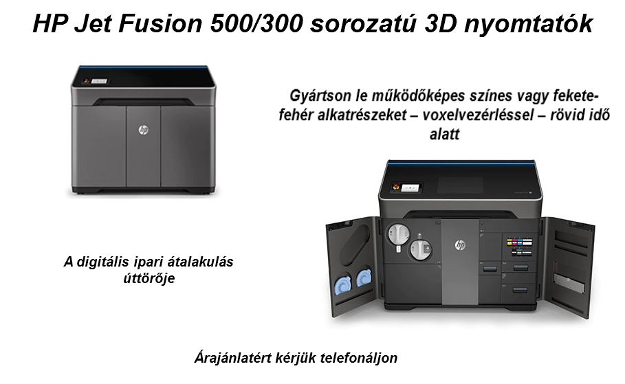 HP Jet Fusion 500/300 3D nyomtatók termékismertetője
